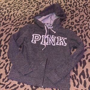 Gray PINK Hoodie